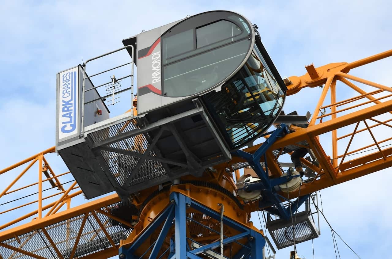 A crane is seen at the scene of an accident at a construction site in Box Hill, Melbourne, Thursday, September 6, 2018.
