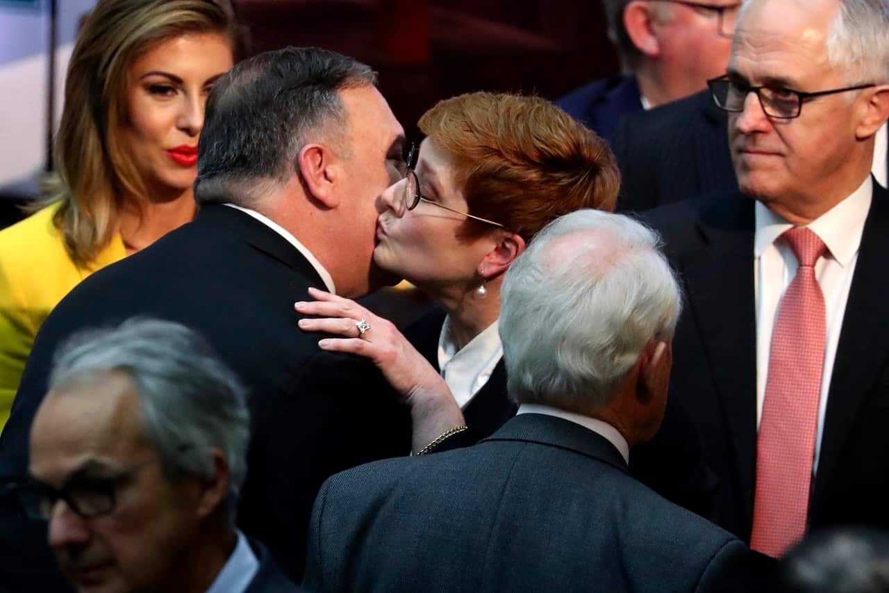 Foreign Minister Marise Payne and US Secretary of State Mike Pompeo.