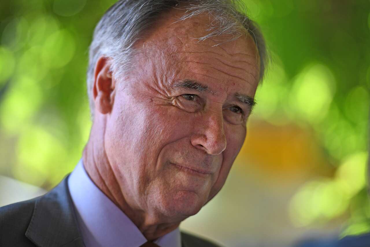 Liberal Member for Bennelong John Alexander addresses the media in Sydney.