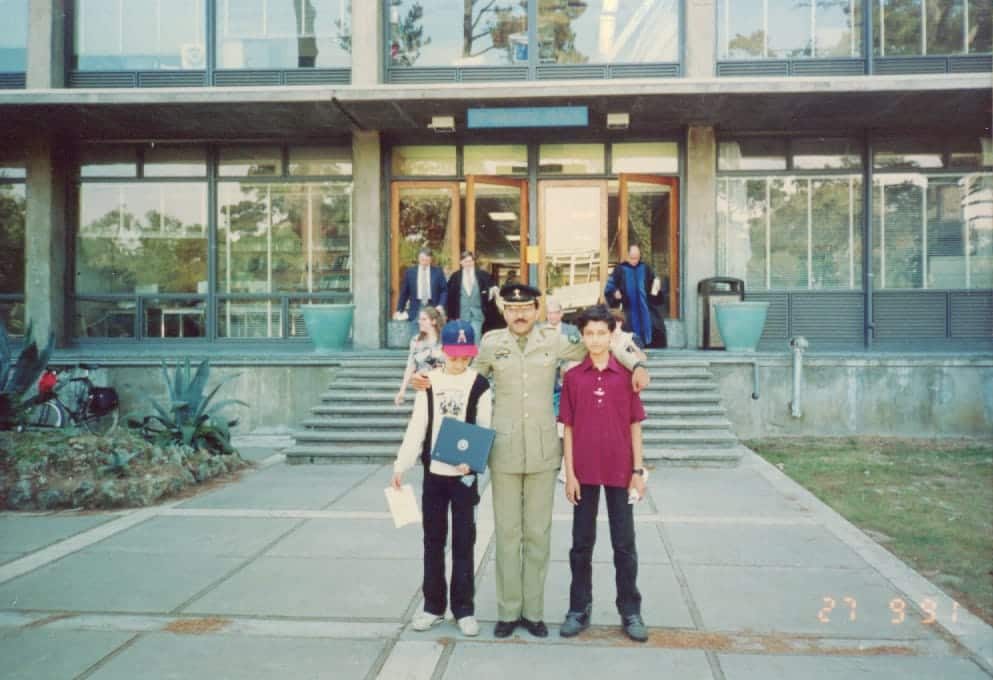 Dr Zia's father was a colonel in Pakistan's army.