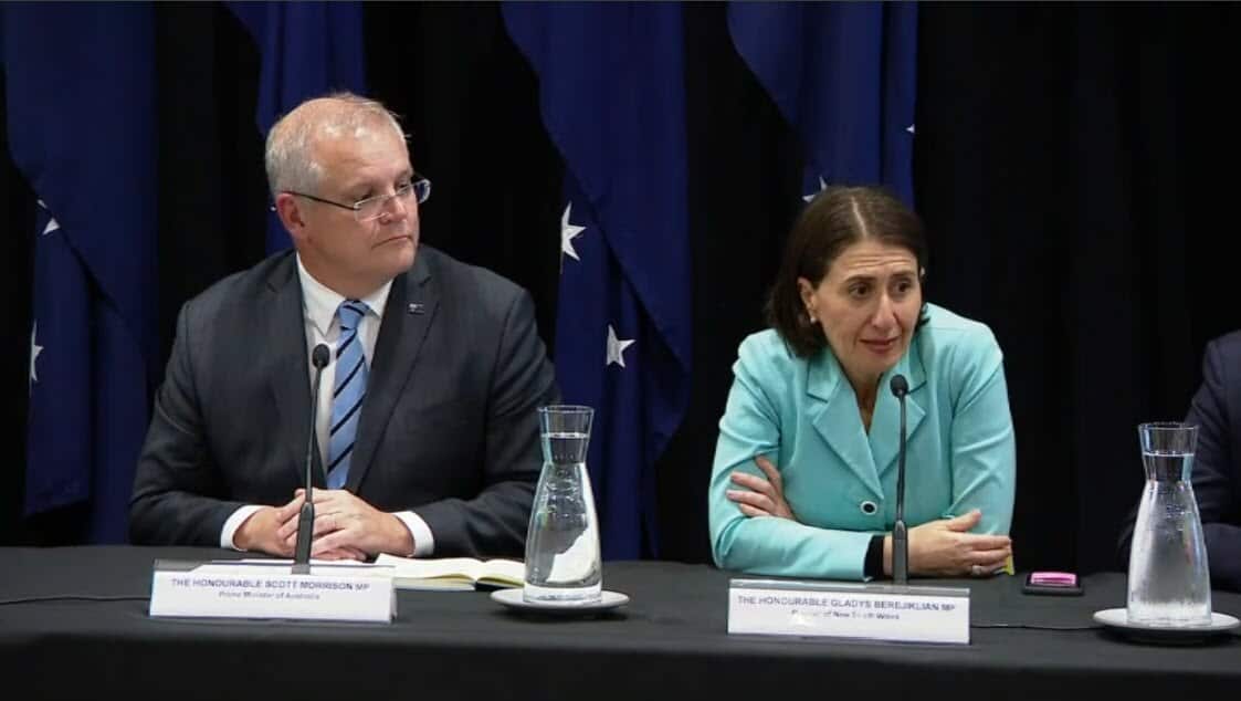 Prime Minister Scott Morrison and NSW Premier Gladys Berejiklian.