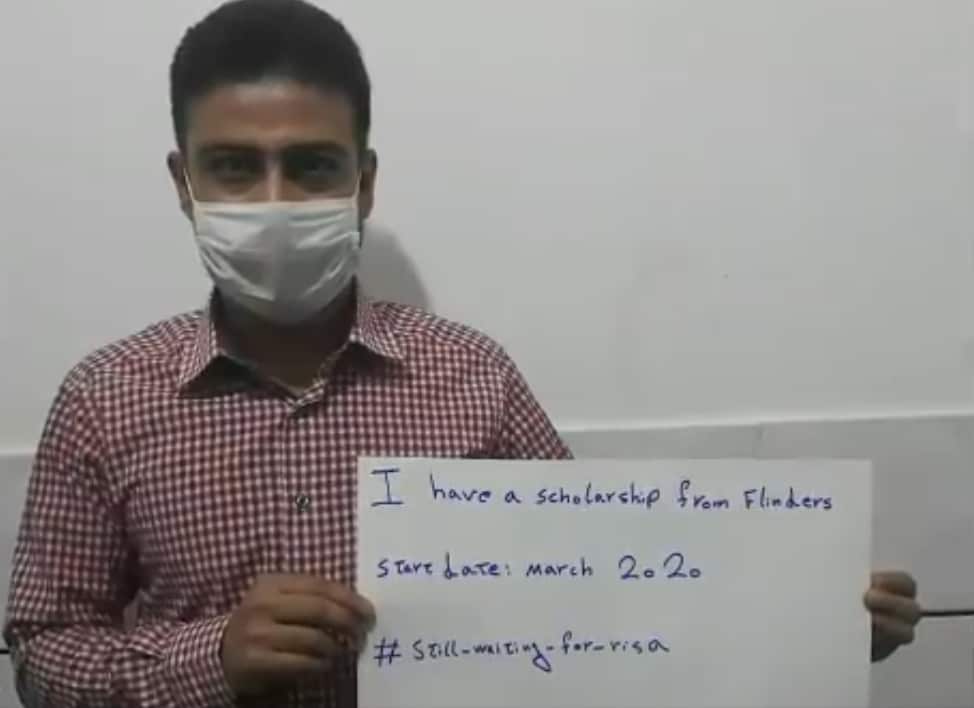 An Iranian student hoping to come to Australia