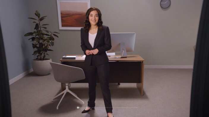 A still from the online game that is part of the job application process