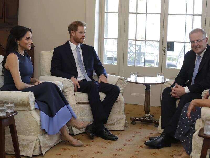 The Duke and Duchess of Sussex with the Morrisons in Sydney last year.