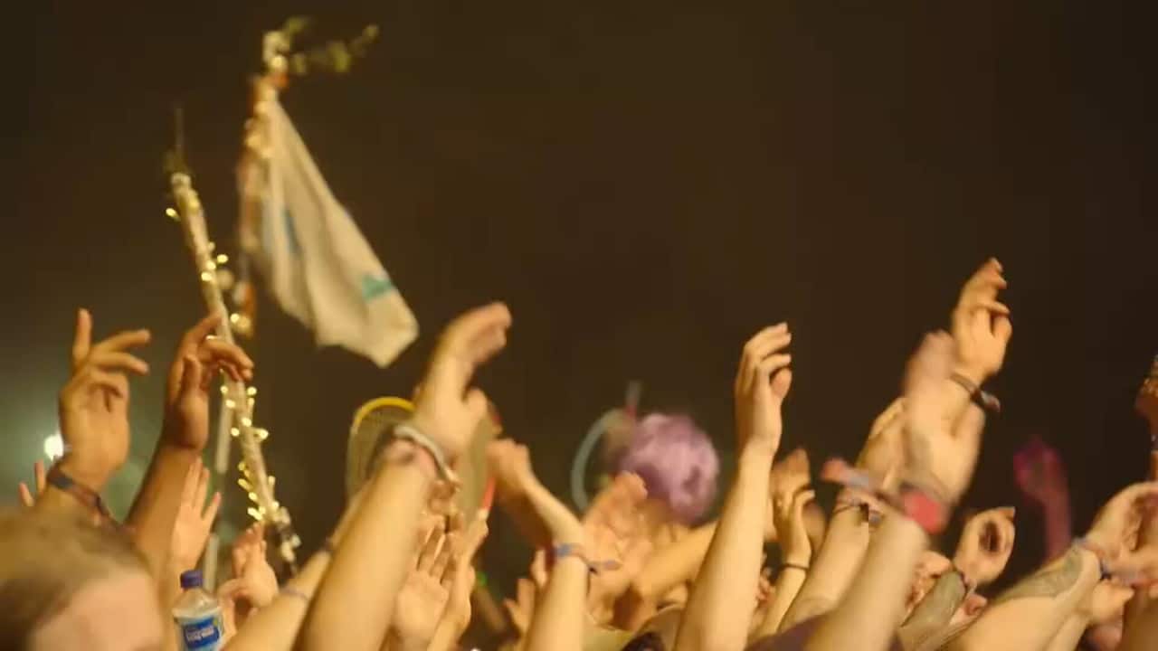 Revellers at the Lost Paradise Music Festival at Glenworth Valley, NSW.