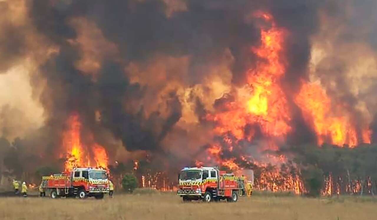 Hundreds of fires rage across the country on New Year's Day. 