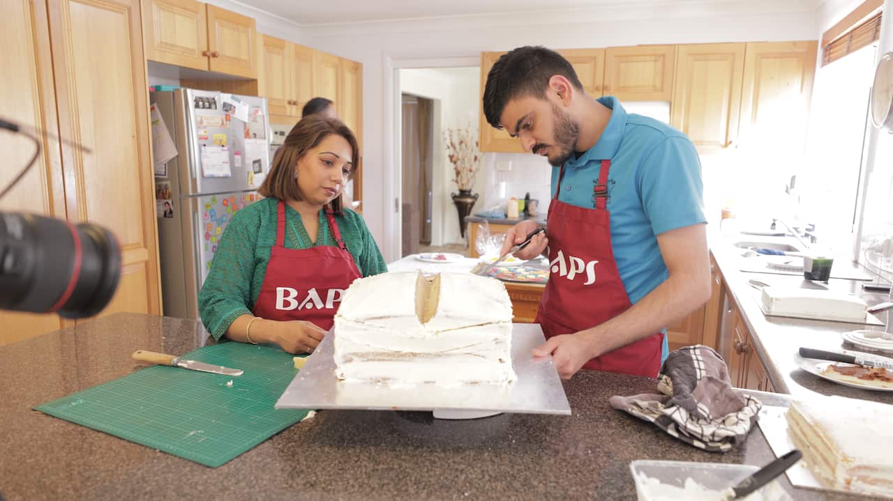 Preparations for Annakut cakes