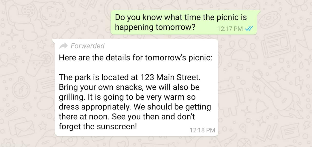 A new feature in WhatsApp messaging application