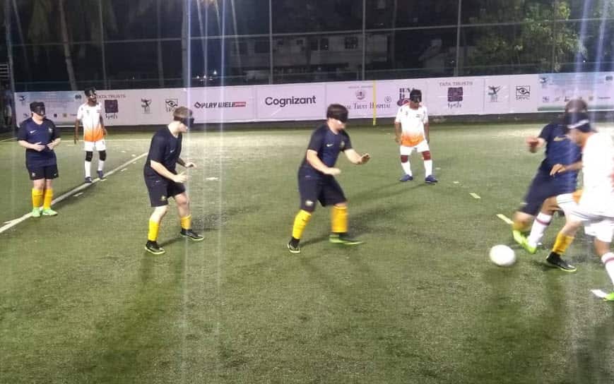 Indian and Australian players are in action during a match