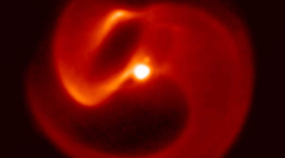 An image of the super-powerful star dubbed 'Apep'.