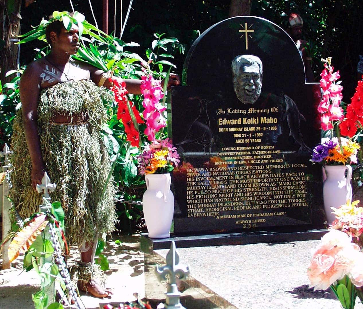  Eddie Mabo's grave on Mer Island in the Torres Strait. 