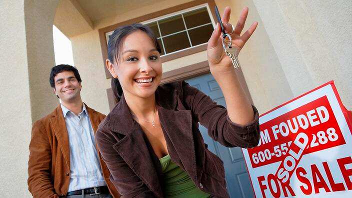 Couple with new house