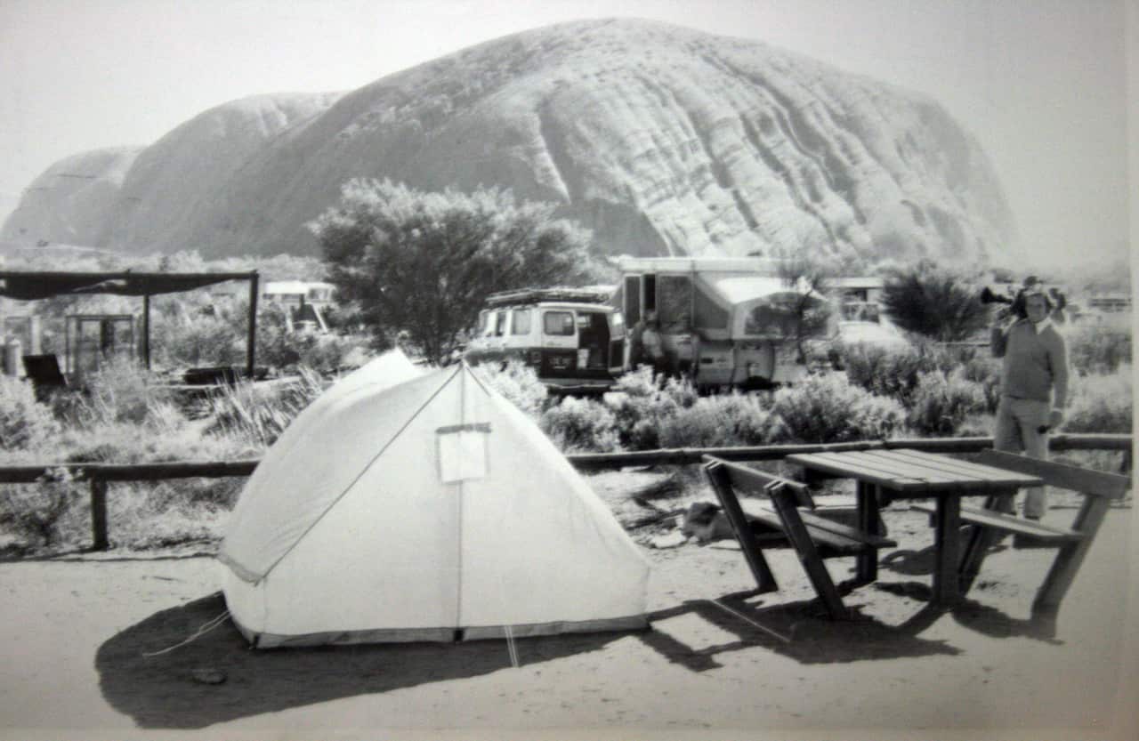  supplied image of the camping area, including Lindy Chamberlain's tent, where her daughter Azaria went missing on Aug. 17, 1980. 