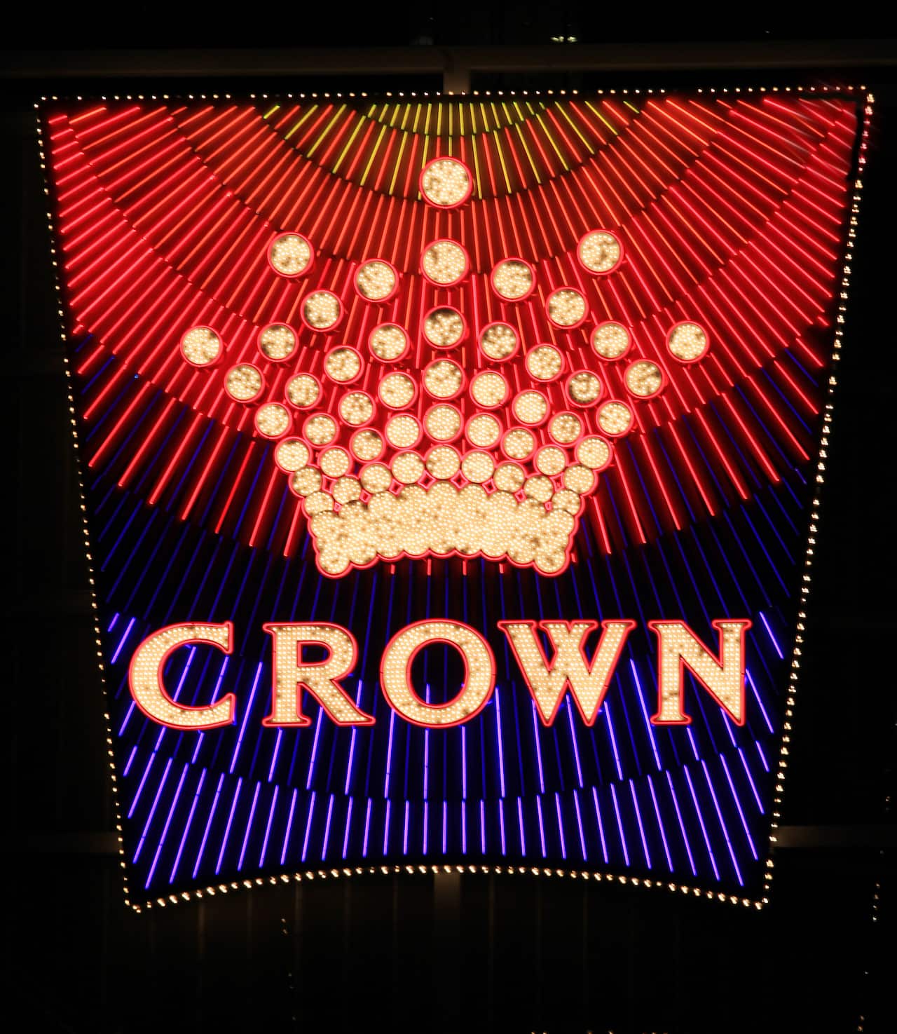 ** FILE ** Crown Casino at night in Melbourne, Saturday, June 23, 2012. (AAP Image/David Crosling) NO ARCHIVING