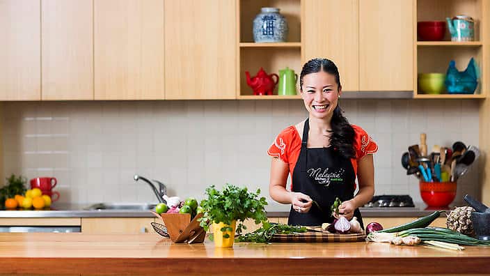 A supplied undated image obtained Tuesday, Oct. 30, 2012 of celebrity TV cook Poh Ling Yeow. Yeow is keen for more Australians to try her native Malay cuisine and is giving her recipes away. (AAP Image/Malaysia Kitchen) NO ARCHIVING, EDITORIAL USE ONLY
