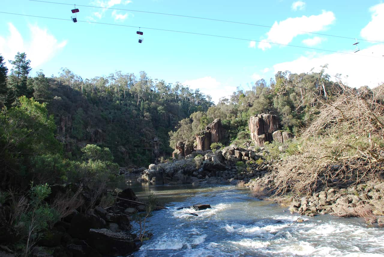 The Cataract Gorge in Launceston, Tasmania, Sept. 10, 2013. The gorge is considered the local beach for the city. (AAP Image/Diana Plater) NO ARCHIVING