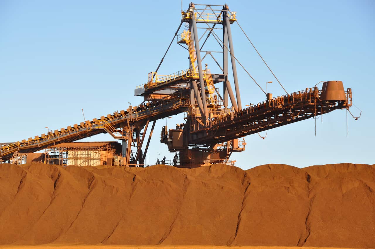 The iron ore price has surged due to China's steel demand. 