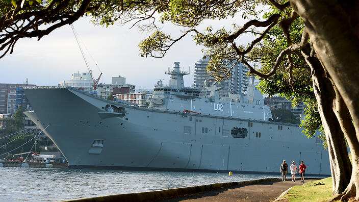 The Royal Australian Navy's newest ship, HMAS 