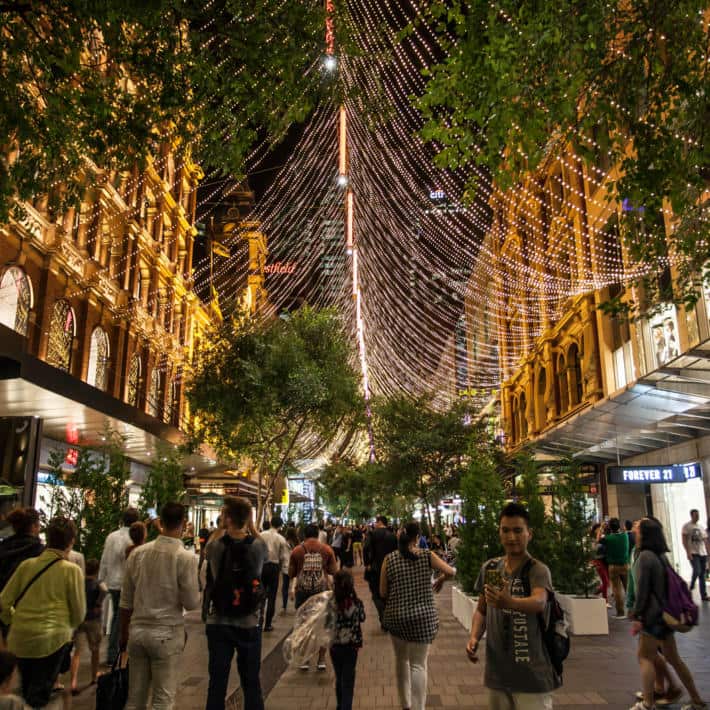 Canopy of light in Sydney