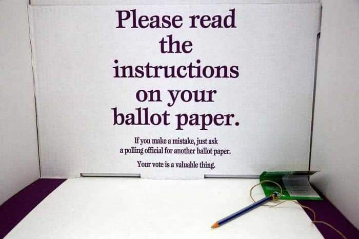 A polling booth