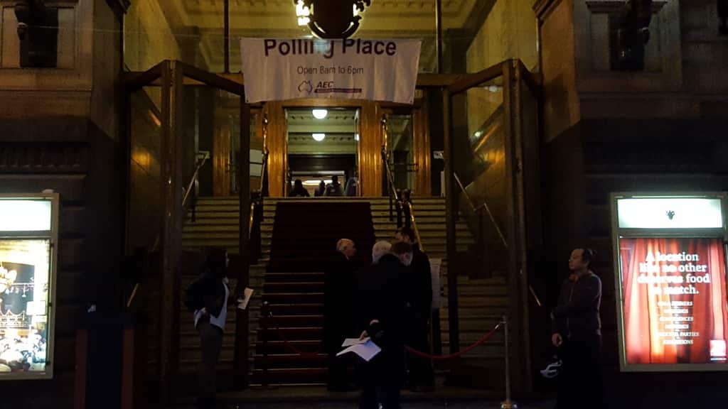 A polling place in Melbourne