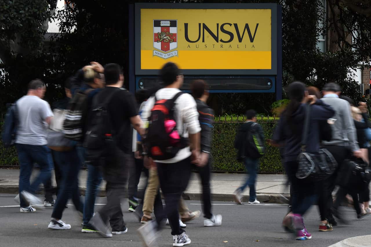 Students enter the University of New South Wales (UNSW) in Sydney on Thursday, Sept. 22, 2016.