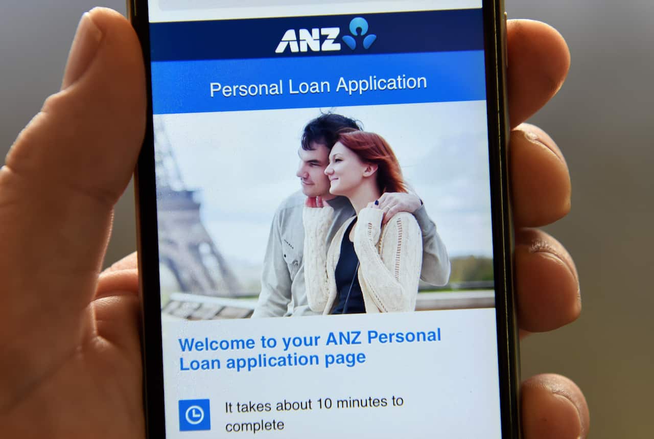 An ANZ Bank product is seen on a mobile device in  Brisbane, Wednesday, Oct. 5, 2016. A three-day parliamentary inquiry into 