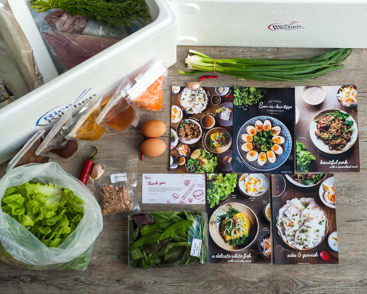 Một gói sản phẩm của Rice Kitchen.