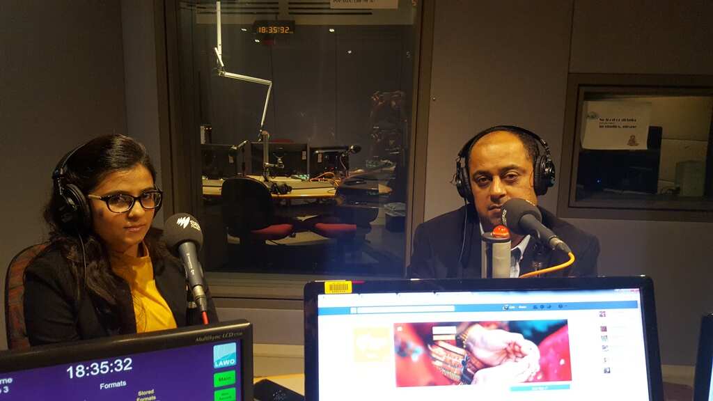 Mr Imran Lakhani and Ms Rumina Iqbal during SBS interview