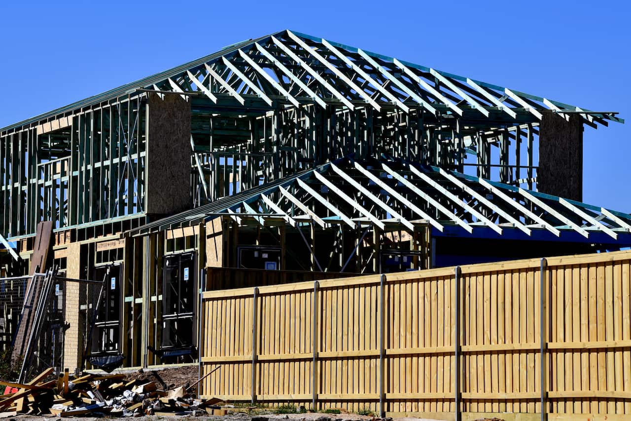 New residential properties seen in Kellyville, Sydney, Thursday, August. 17, 2017. (AAP Image/Joel Carrett) NO ARCHIVING