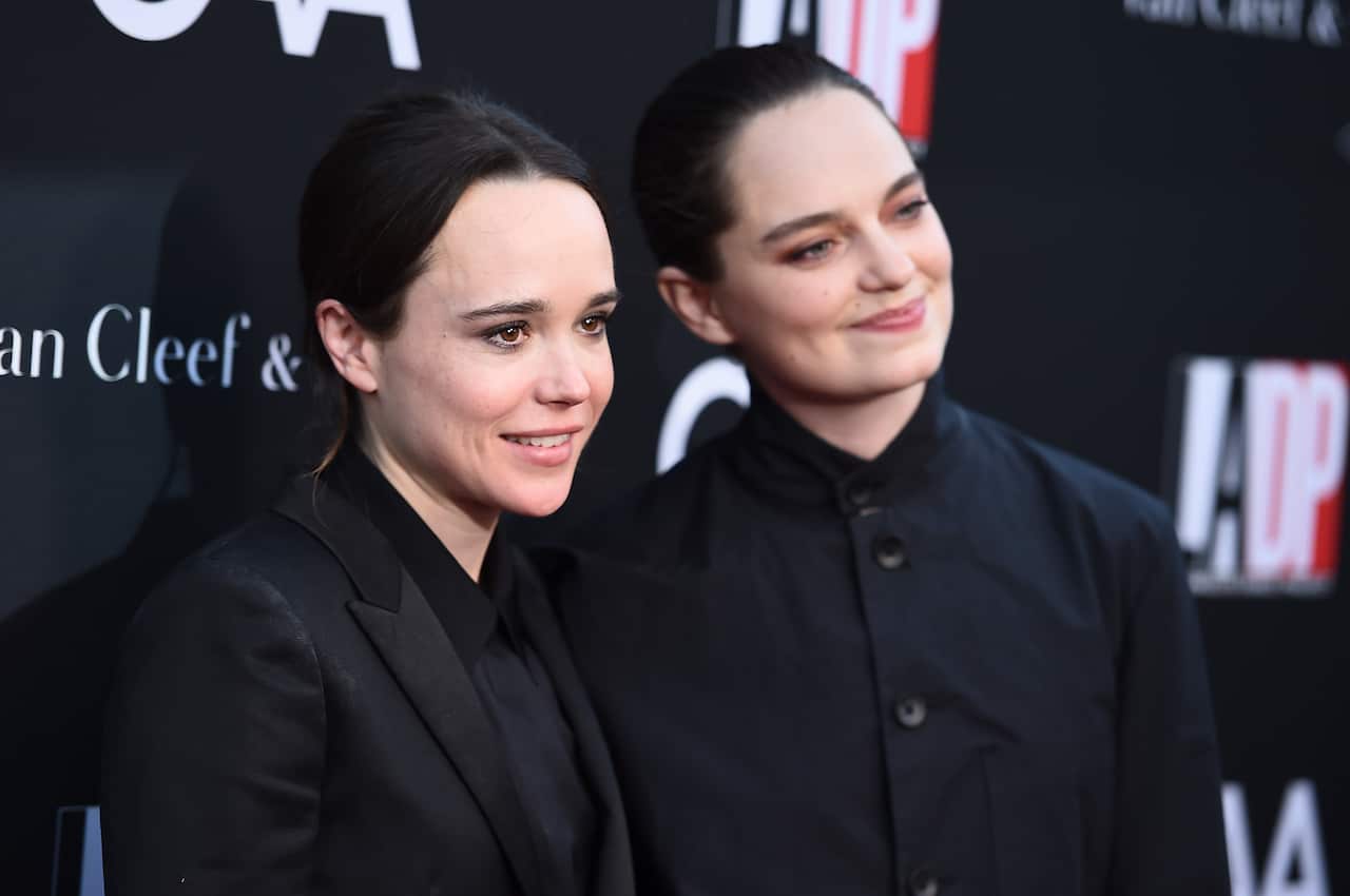 Elliott Page, left, and Emma Portner arrive at the LA Dance Project Annual Gala and Unveiling of New Company Space on Saturday, Oct. 7, 2017, in Los Angeles. (Photo by Jordan Strauss/Invision/AP)