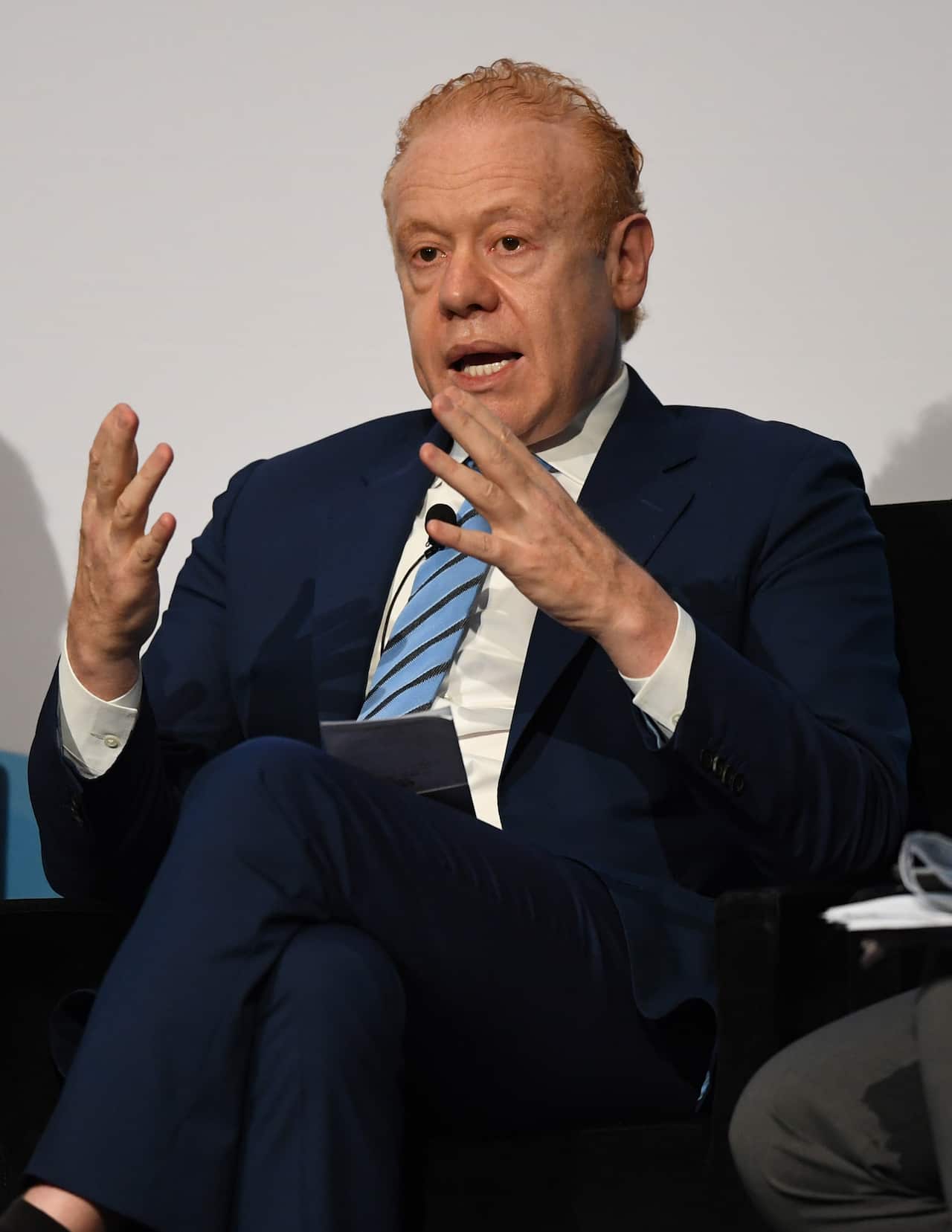 Anthony Pratt, Visy Industries executive chairman, speaks during a roundtable discussion during the Banking & Wealth Summit 2018 in Sydney, Thursday, April 5, 2018. (AAP Image/David Moir) NO ARCHIVING