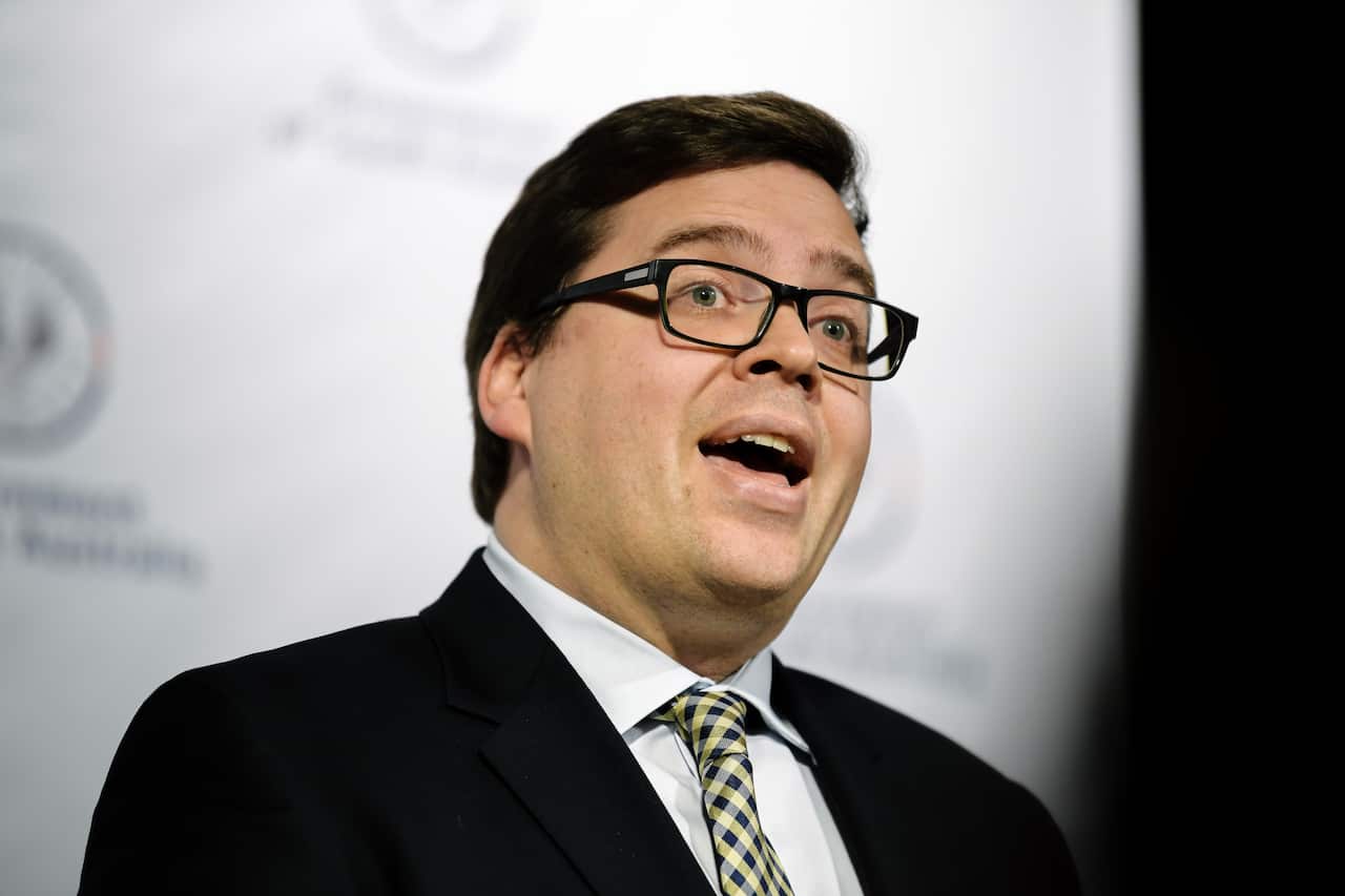 The Hon. John Gardner MP, Minister for Education is seen addressing the media announcing a new plan by the Liberal Government to crack down on truancy in schools in Adelaide, Monday, June 18, 2018. (AAP Image/Morgan Sette)