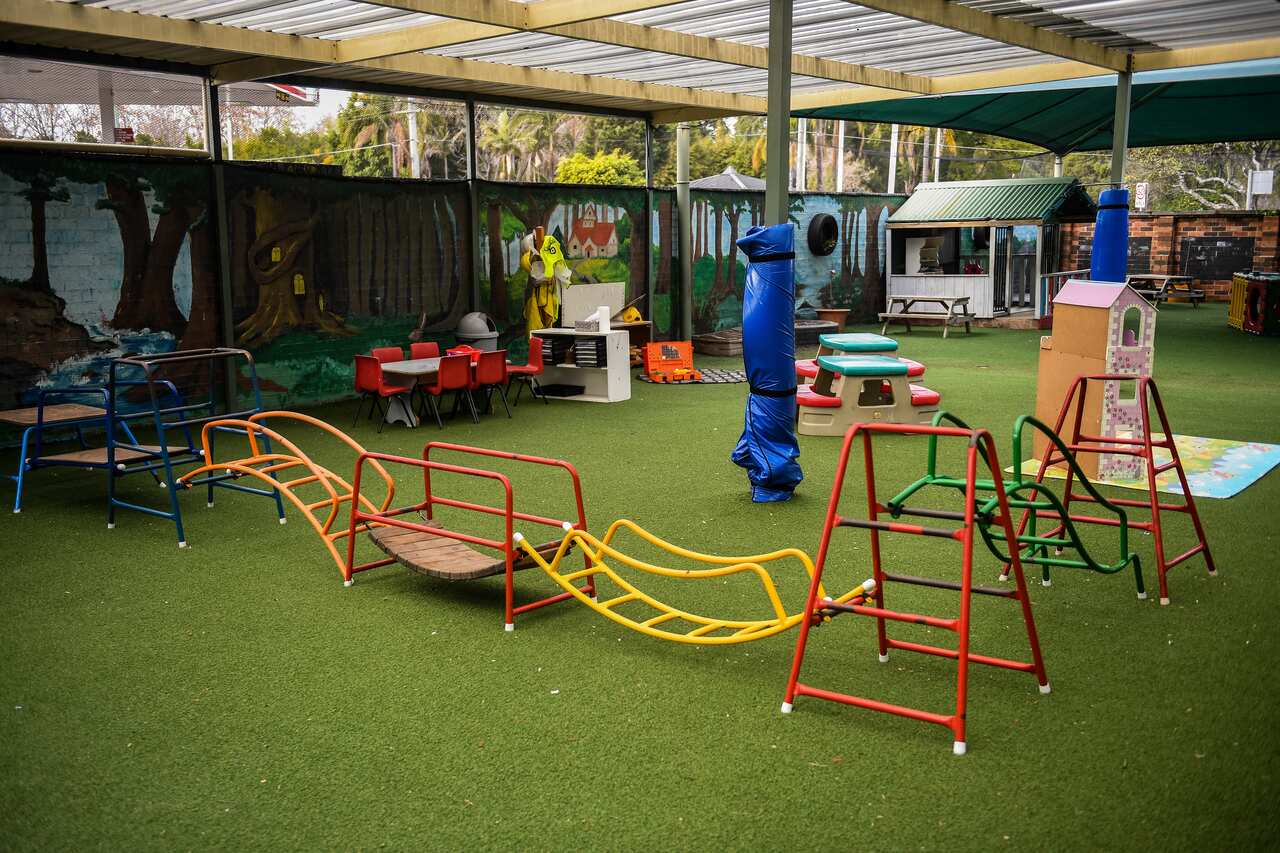 Play equipment is seen at the Mud Puddles Cottage Child Care Centre in Sydney, Monday, July 2, 2018. (AAP Image/Brendan Esposito) NO ARCHIVING