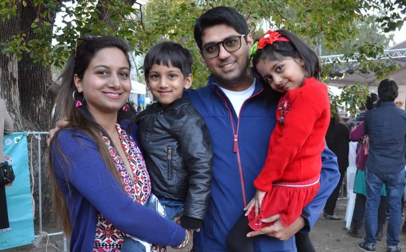 Indian family at Mateship fair in Sydney