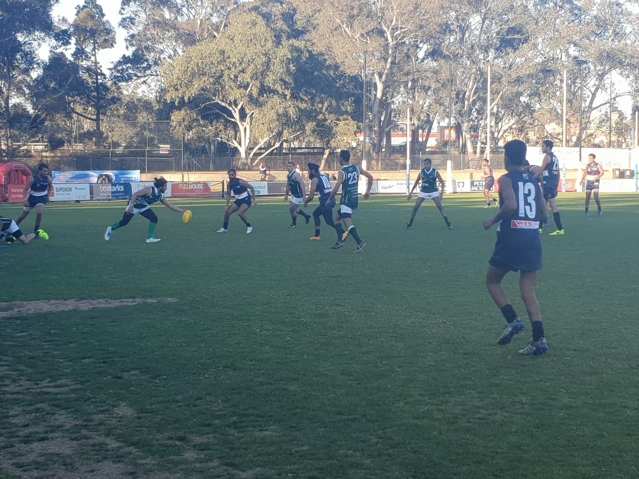 India and Pakistan players in action