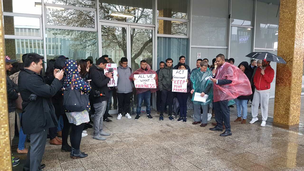 student protest canberra