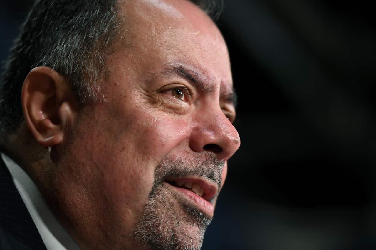 Former NSW deputy police commissioner Nick Kaldas speaks to the media in Sydney.