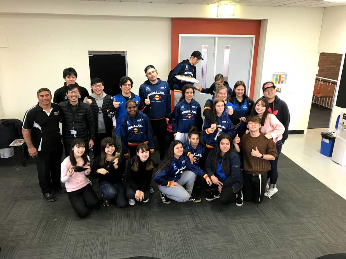 Assoc Prof Yugo Tomonaga at Ryukoku University in Japan with study tour attendees in Shepparton, Victoria in 2018.