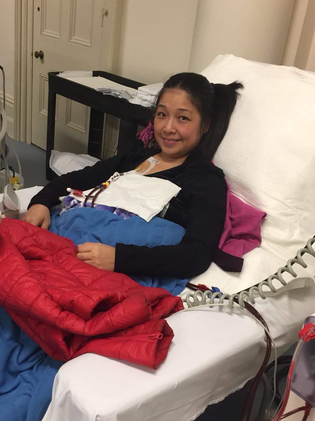 Tina spent almost two years on dialysis.