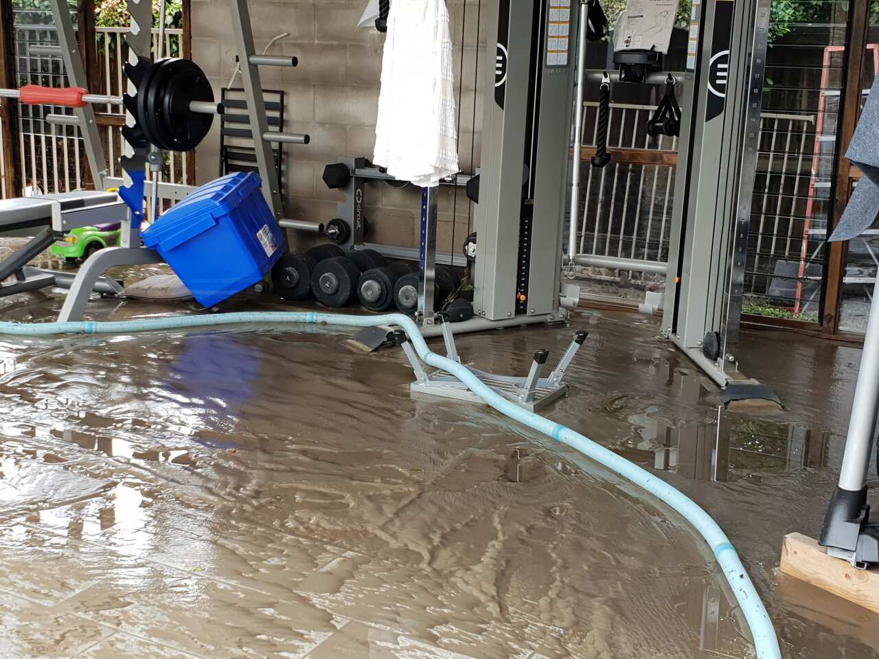 Flooded gym