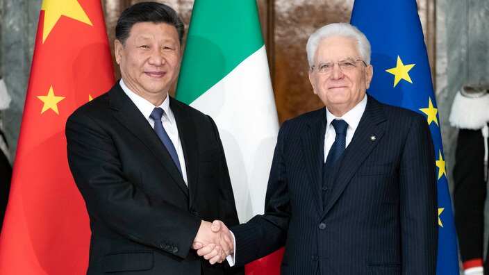 Xi Jinping and Sergio MattarellaRome March 22nd 2019. The President of the Chiese Democratic Republic visits the President of the Italian Republic at Quirinale.photo di Francesco Ammendola/Presidenza della Repubblica//Insidefoto/Sipa USA)(Photo Samantha Z
