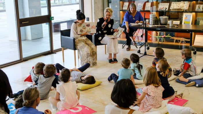 Coral Vass and Christina Huynh at the launch at the National Library of Australia 23/3/2019