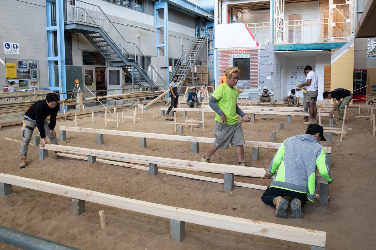 Students are seen working at Holmesglen TAFE in Melbourne, Wednesday, March 27, 2019. (AAP Image/Erik Anderson) NO ARCHIVING