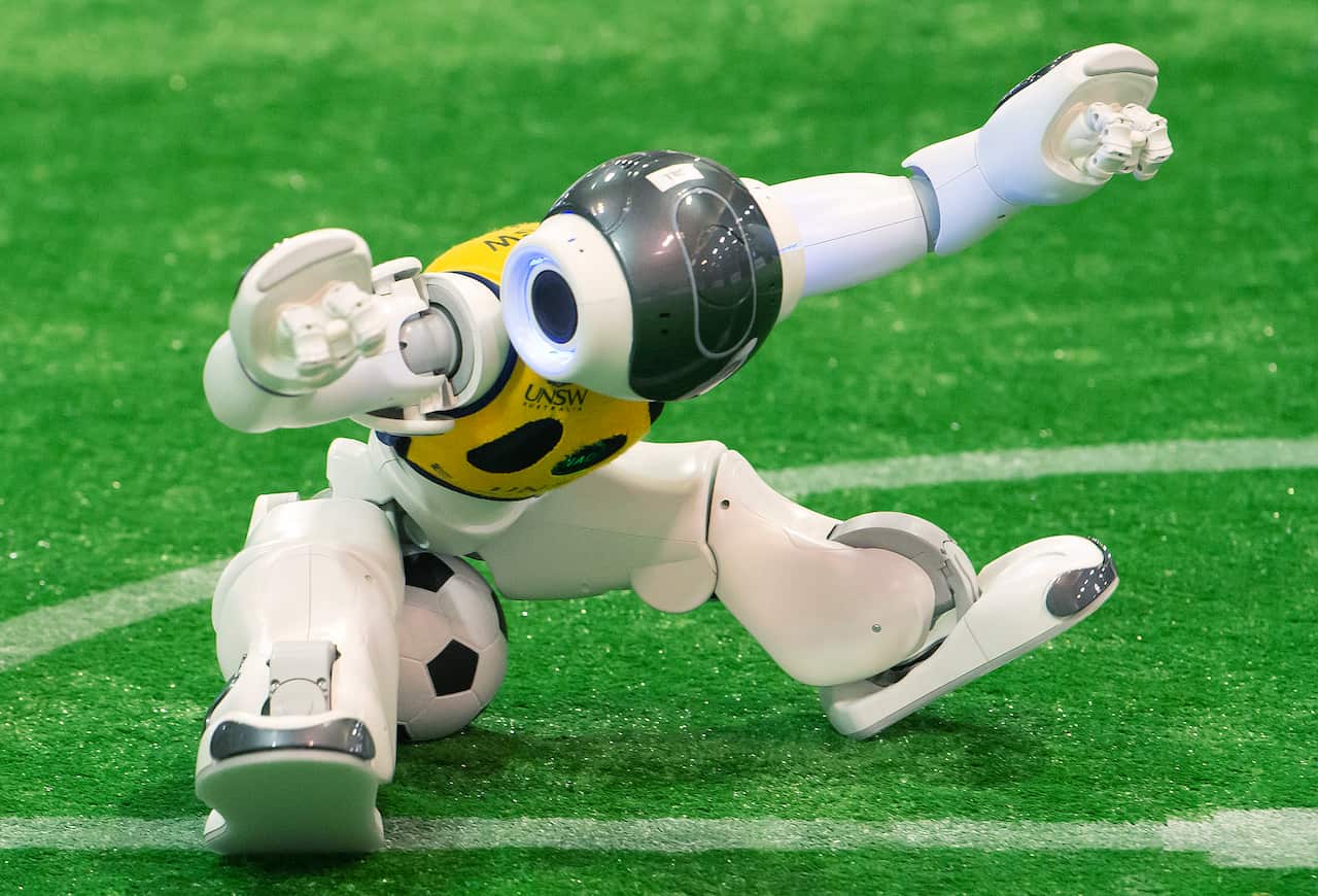 The robot of the Australian 'Runswift' team 