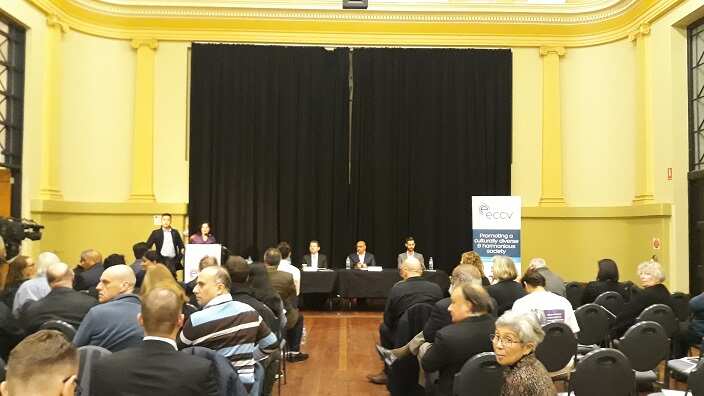 At Brunswick's Town Hall.