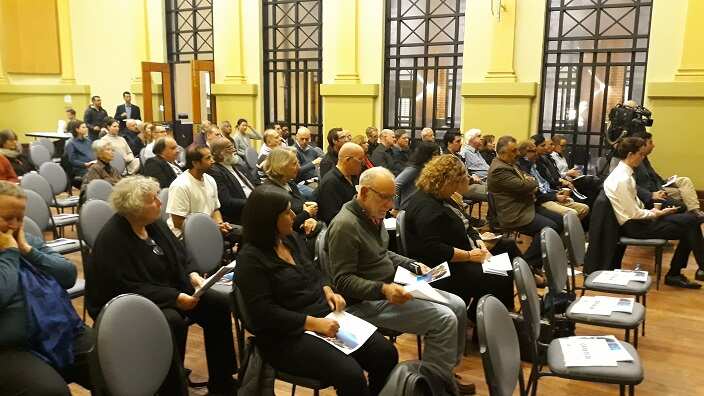 At Brunswick's Town Hall.