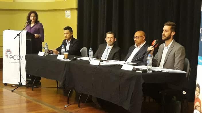 At Brunswick's Town Hall.