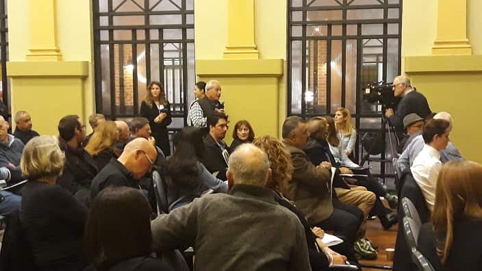 At Brunswick's Town Hall.