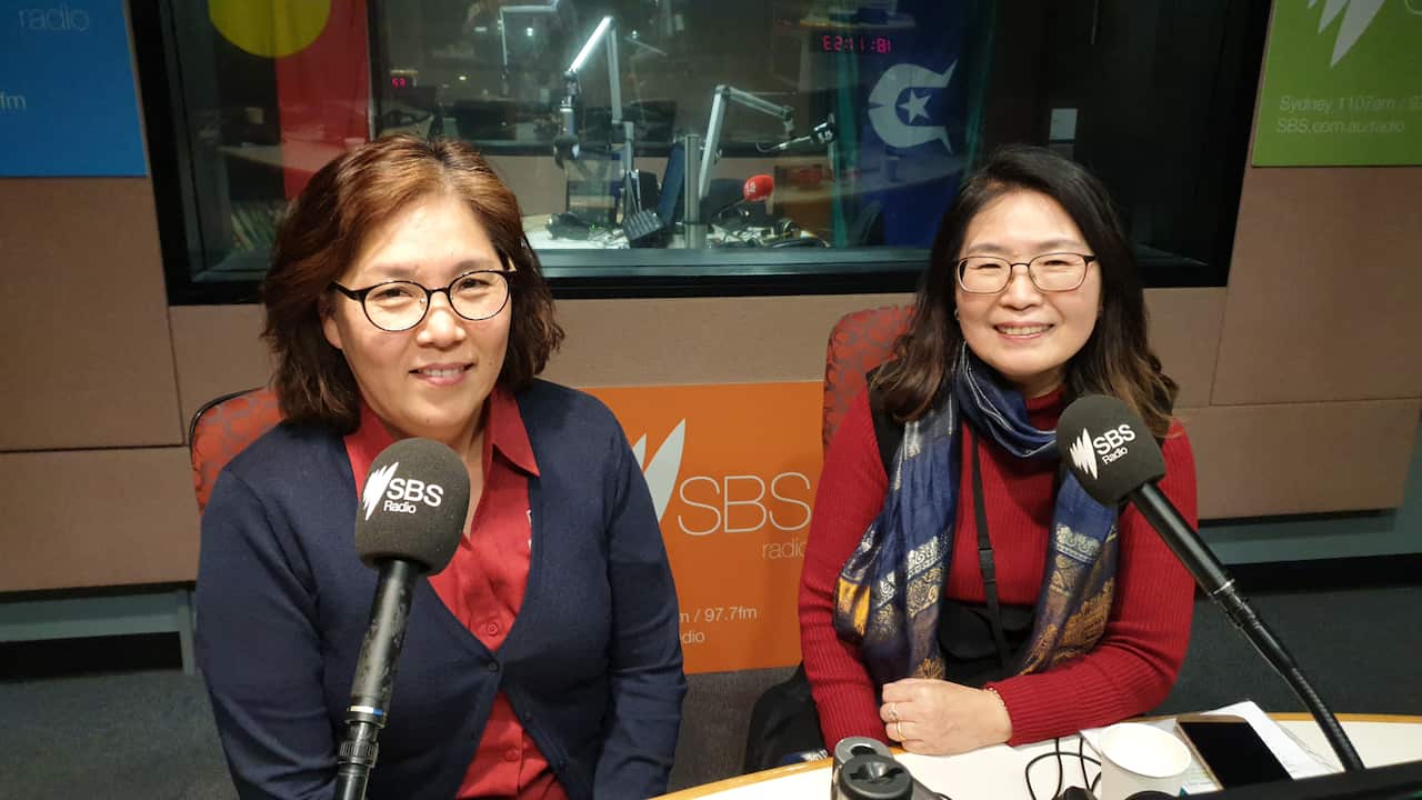 Registered Nurse Eunice Ji, Bilingual Facilitator Pauline Kim